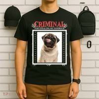 Custom Photo Dog Criminal For Stealing My Sandwich T-Shirt thumb 6