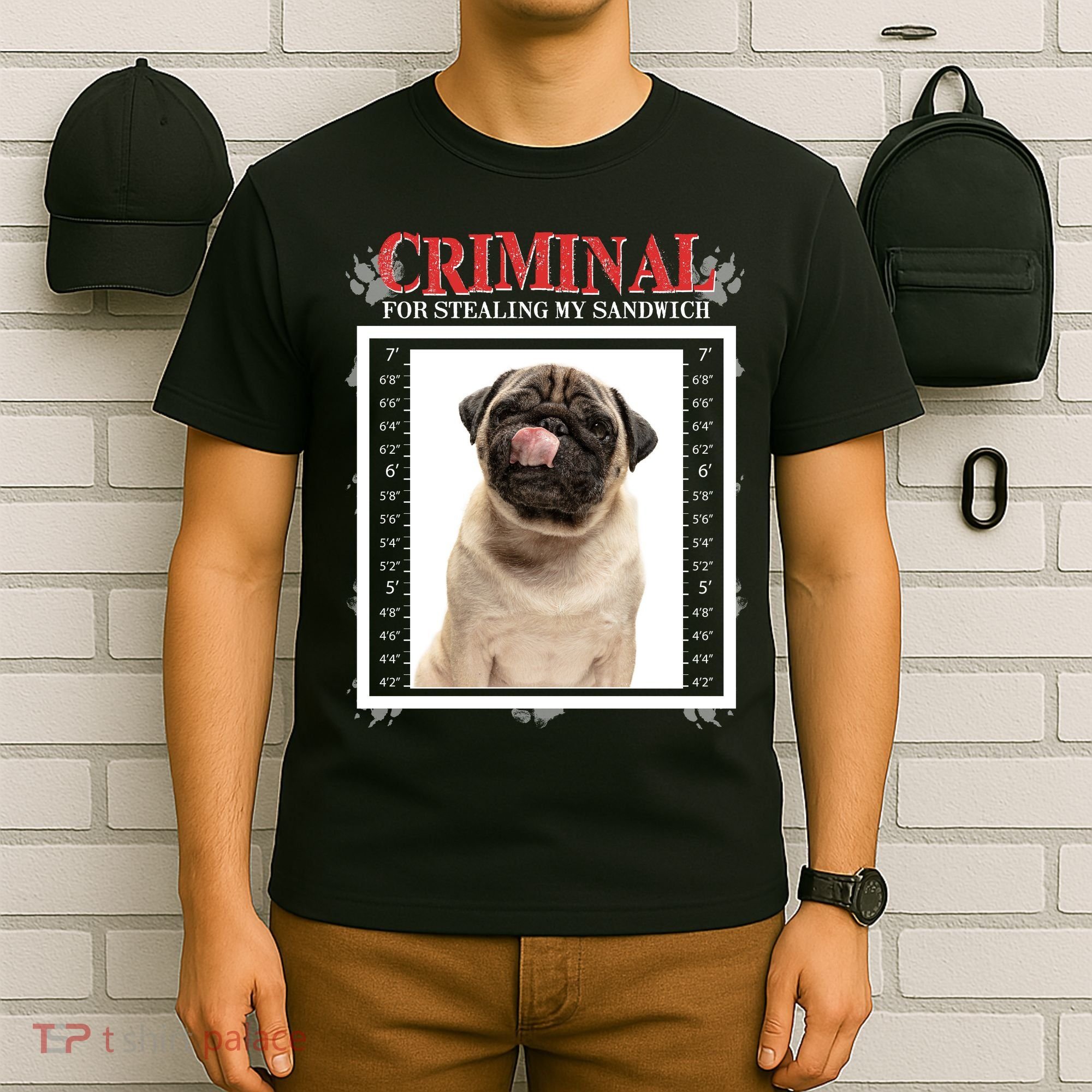 Custom Photo Dog Criminal For Stealing My Sandwich T-Shirt