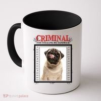 Custom Photo Dog Criminal For Stealing My Sandwich Coffee Mug thumb 0