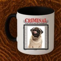 Custom Photo Dog Criminal For Stealing My Sandwich Coffee Mug thumb 2