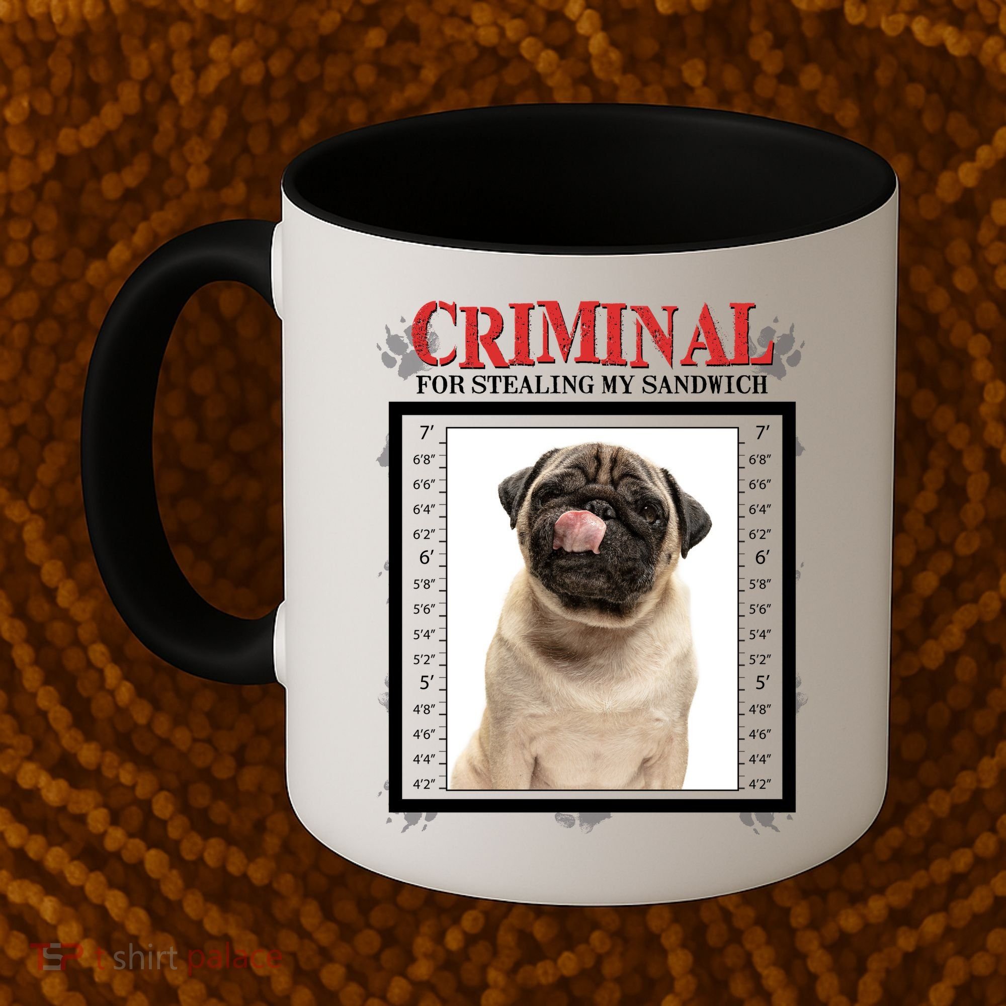 Custom Photo Dog Criminal For Stealing My Sandwich Coffee Mug