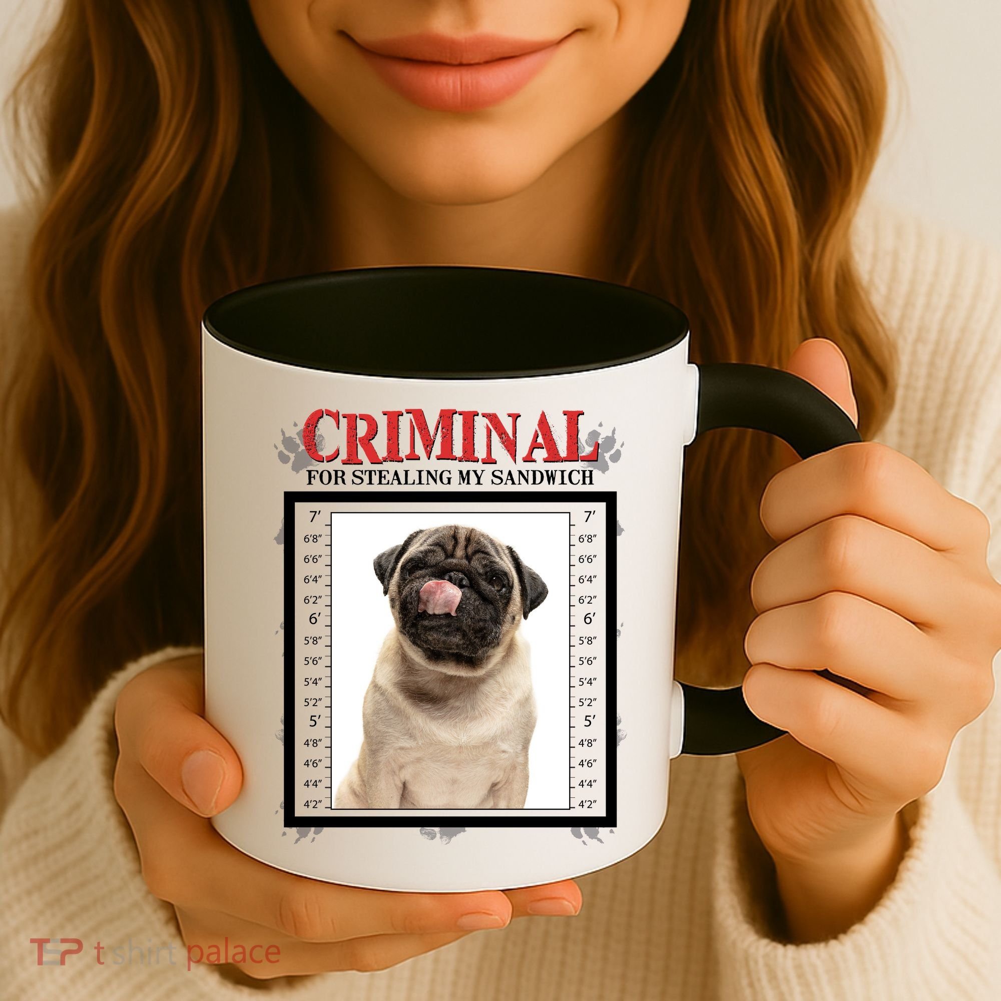 Custom Photo Dog Criminal For Stealing My Sandwich Coffee Mug