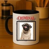 Custom Photo Dog Criminal For Stealing My Sandwich Coffee Mug thumb 4