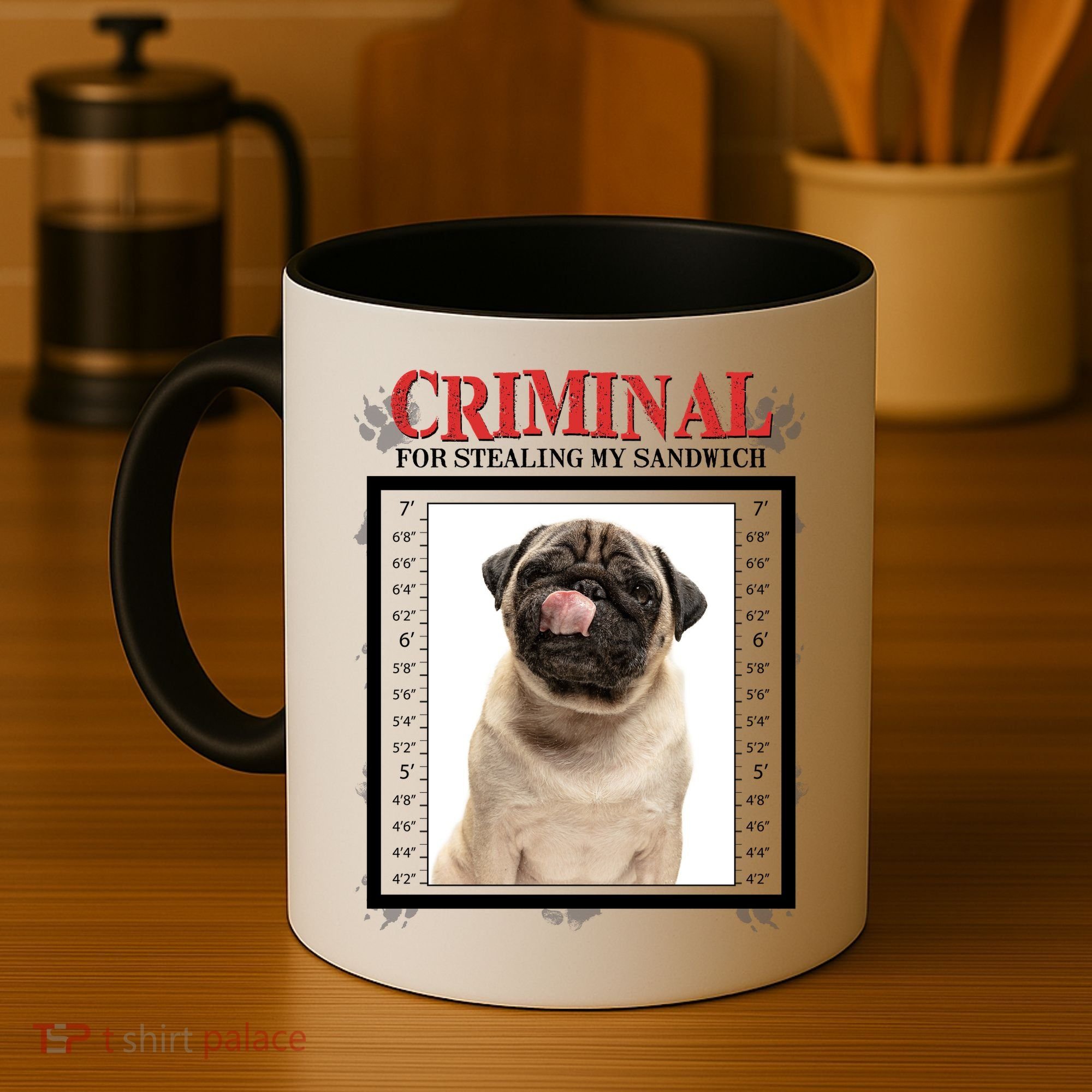 Custom Photo Dog Criminal For Stealing My Sandwich Coffee Mug