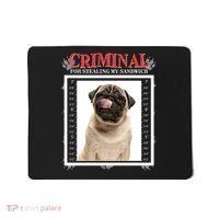 Custom Photo Dog Criminal For Stealing My Sandwich Mousepad thumb 0
