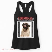 Custom Photo Dog Criminal For Stealing My Sandwich Women's Tank Top thumb 0