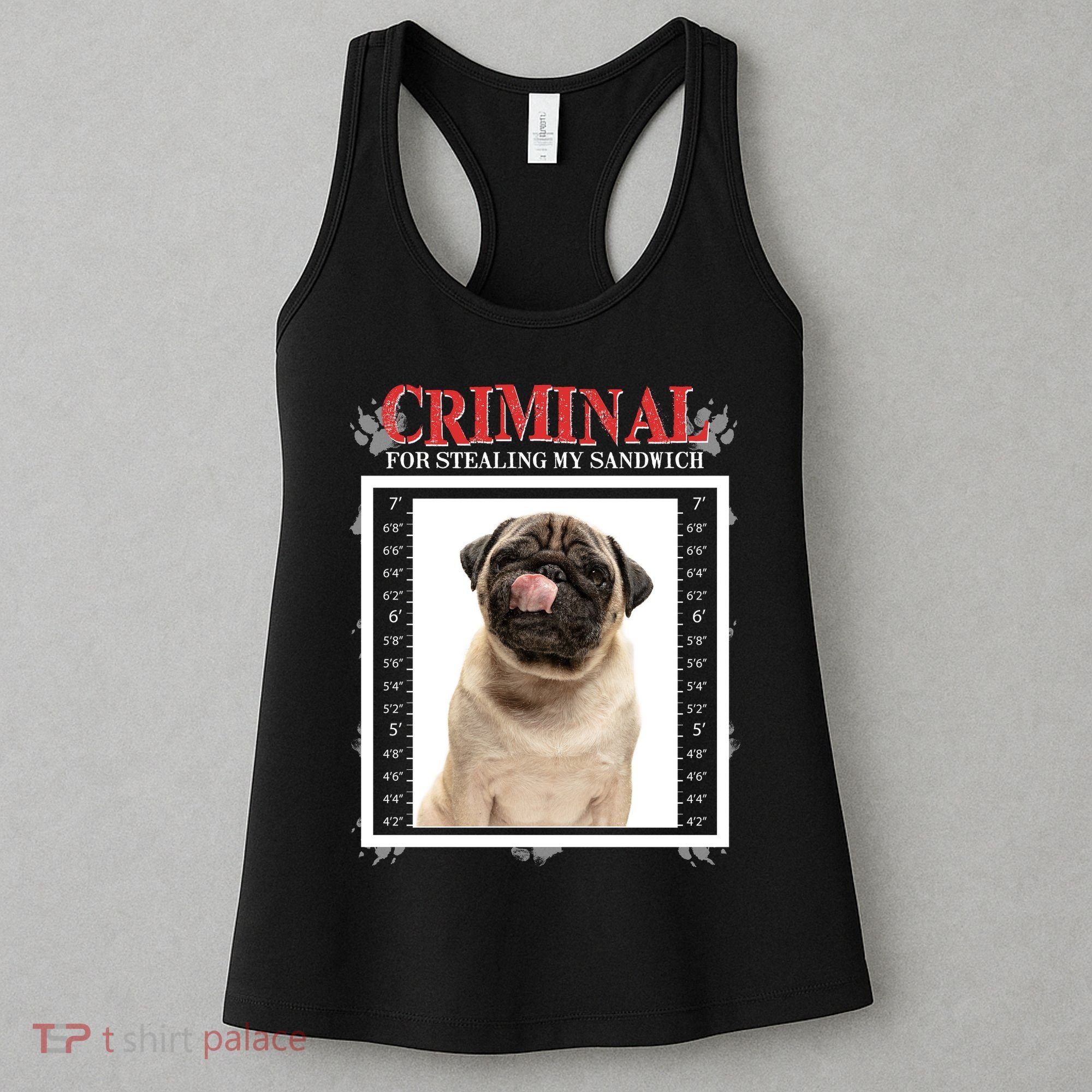 Custom Photo Dog Criminal For Stealing My Sandwich Women's Tank Top