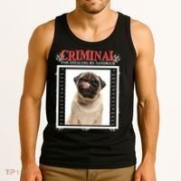 Custom Photo Dog Criminal For Stealing My Sandwich Tank Top thumb 3