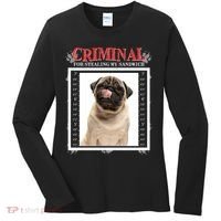 Custom Photo Dog Criminal For Stealing My Sandwich Women's Long Sleeve Shirt thumb 0