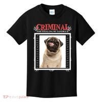 Custom Photo Dog Criminal For Stealing My Sandwich Kids T-Shirt thumb 0