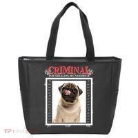 Custom Photo Dog Criminal For Stealing My Sandwich Tote Bag thumb 0