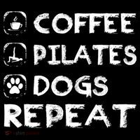 Coffee Pilates Dogs Repeat Funny Pilates Gift Apron thumb 3