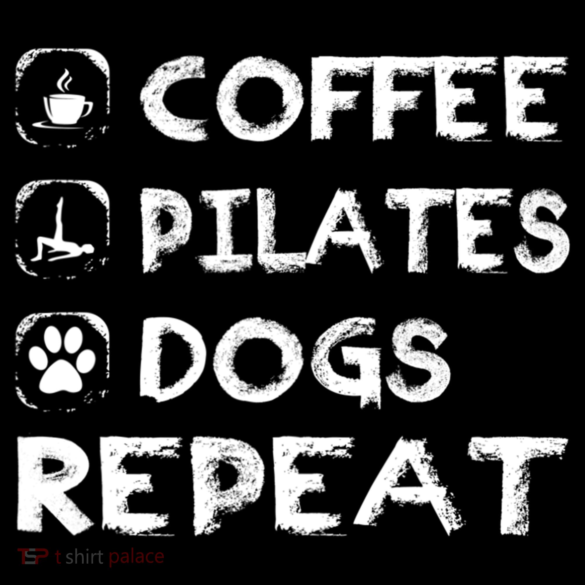 Coffee Pilates Dogs Repeat Funny Pilates Gift Women's Hoodie