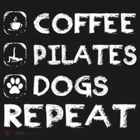 Coffee Pilates Dogs Repeat Funny Pilates Gift Toddler Hoodie thumb 2