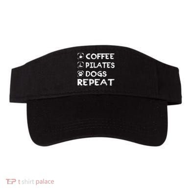 Coffee Pilates Dogs Repeat Funny Pilates Gift Visor