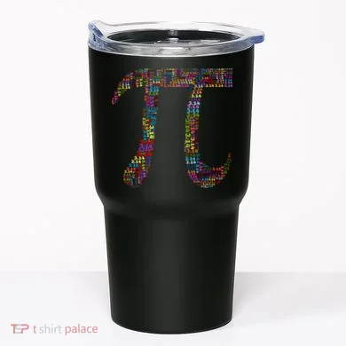 Colorful Pi Date Math Tumbler