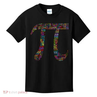 Colorful Pi Date Math Kids T-Shirt