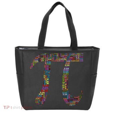 Colorful Pi Date Math Tote Bag