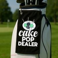 Cake Pop Dealer Funny Cake Baking Coloured Cakepop Baker Golf Towel thumb 2