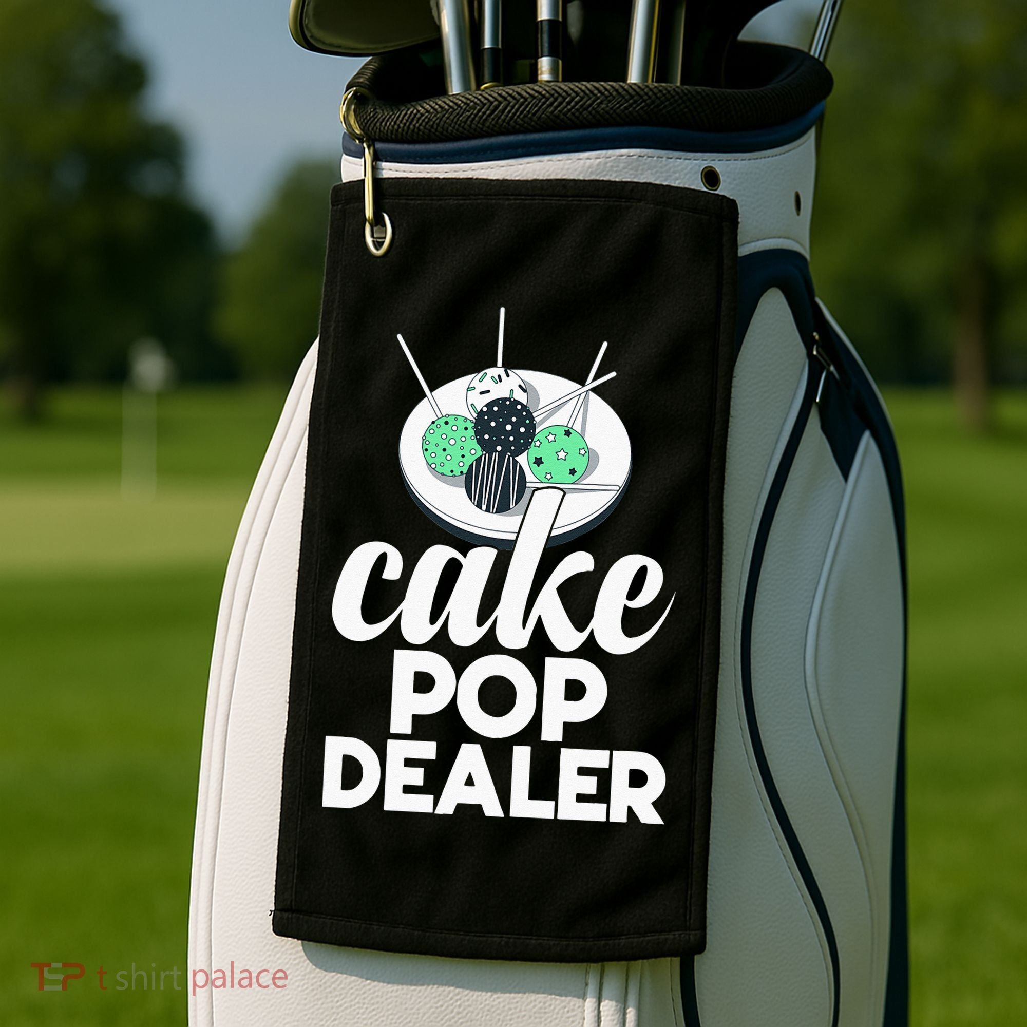 Cake Pop Dealer Funny Cake Baking Coloured Cakepop Baker Golf Towel