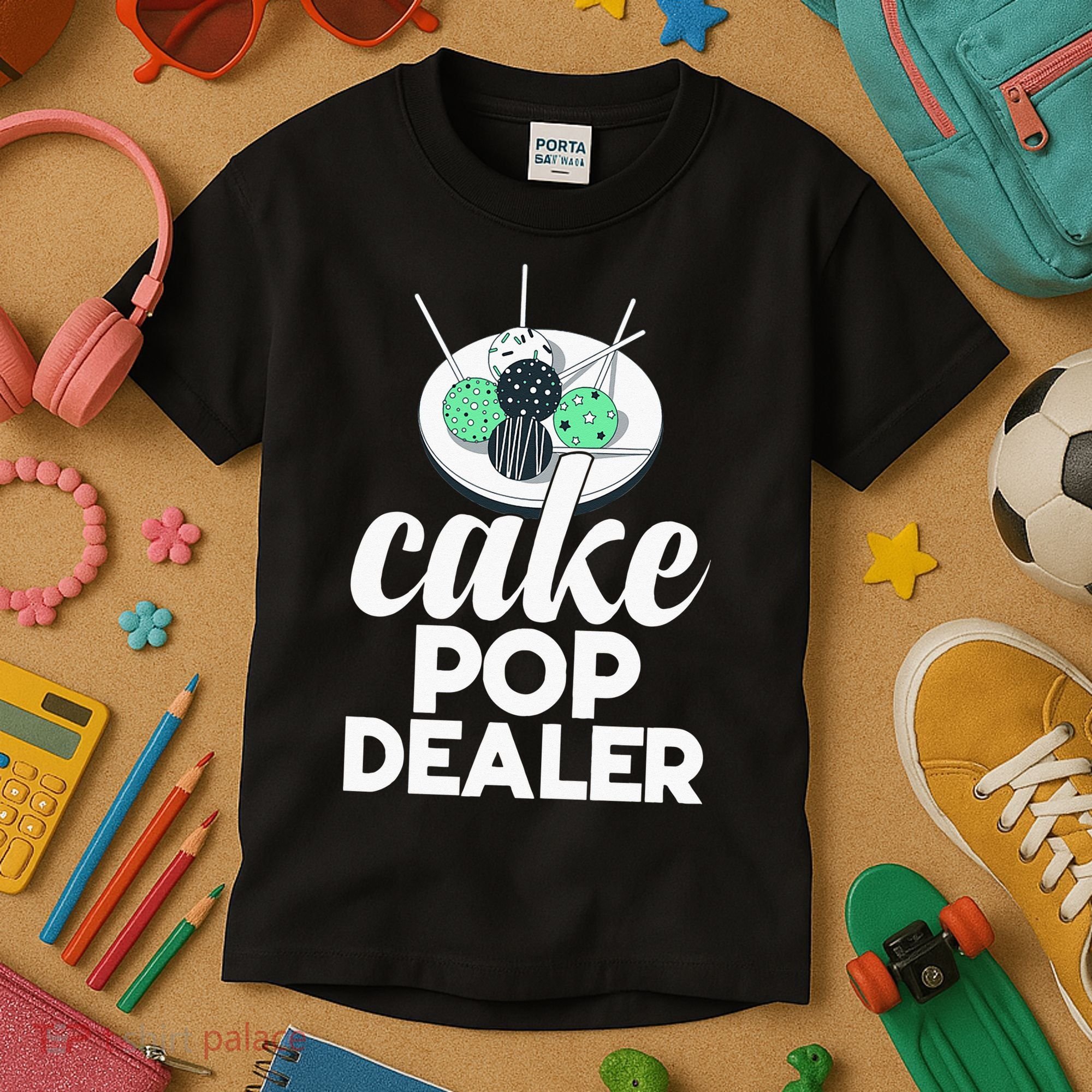 Cake Pop Dealer Funny Cake Baking Coloured Cakepop Baker Kids T-Shirt
