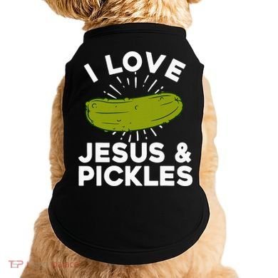 Cute Pickle Design Jesus Pickle Lovers Doggie Tank