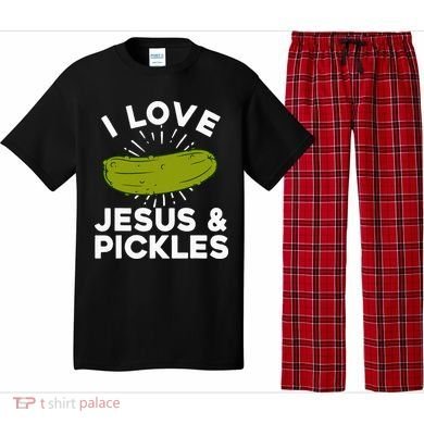Cute Pickle Design Jesus Pickle Lovers Pajama Set
