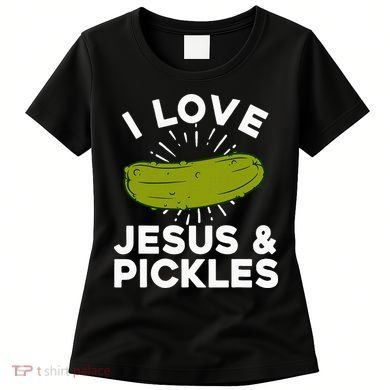 Cute Pickle Design Jesus Pickle Lovers Women's T-Shirt