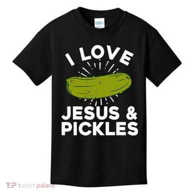Cute Pickle Design Jesus Pickle Lovers Kids T-Shirt