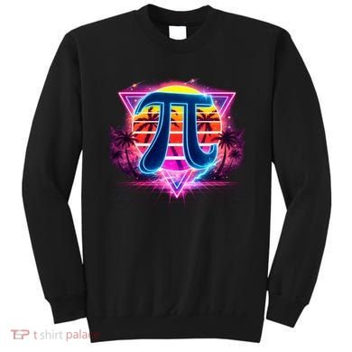 Cool Pi Day Retro Tropical Design Sweatshirt