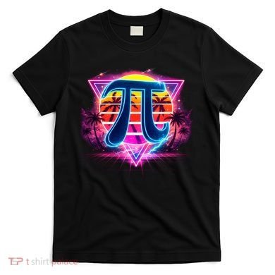 Cool Pi Day Retro Tropical Design T-Shirt