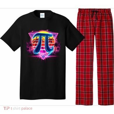 Cool Pi Day Retro Tropical Design Pajama Set