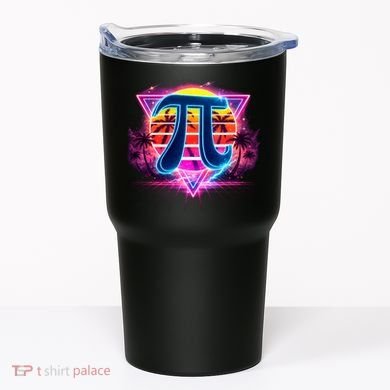Cool Pi Day Retro Tropical Design Tumbler