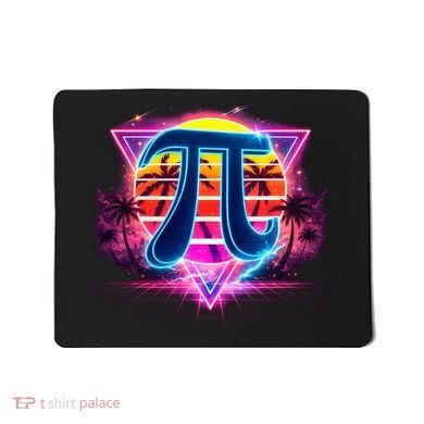 Cool Pi Day Retro Tropical Design Mousepad