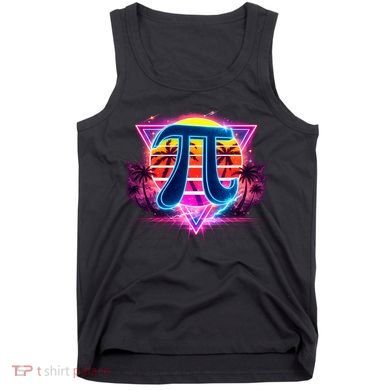 Cool Pi Day Retro Tropical Design Tank Top