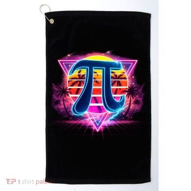 Cool Pi Day Retro Tropical Design Golf Towel