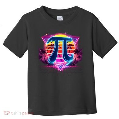 Cool Pi Day Retro Tropical Design Toddler T-Shirt