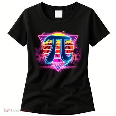 Cool Pi Day Retro Tropical Design Women's T-Shirt