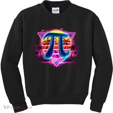 Cool Pi Day Retro Tropical Design Kids Sweatshirt
