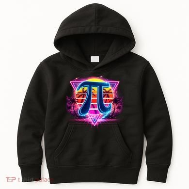 Cool Pi Day Retro Tropical Design Kids Hoodie