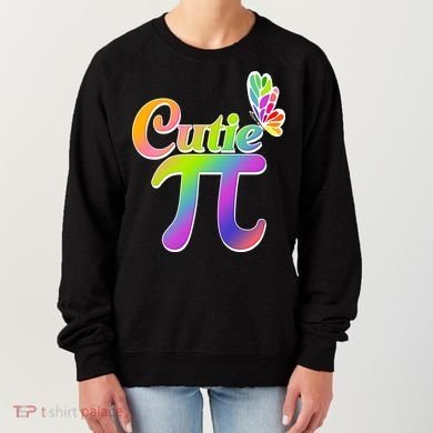 Cute Pi Day 314 Rainbow Butterfly Cutie Pi Women's Sweatshirt