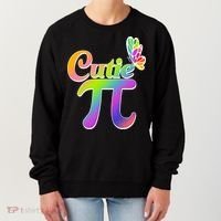 Cute Pi Day 314 Rainbow Butterfly Cutie Pi Women's Sweatshirt thumb 0