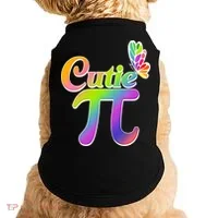 Cute Pi Day 314 Rainbow Butterfly Cutie Pi Doggie Tank thumb 0