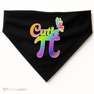 Cute Pi Day 314 Rainbow Butterfly Cutie Pi USA-Made Doggie Bandana