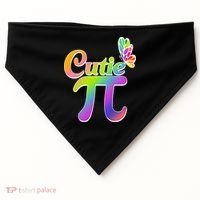 Cute Pi Day 314 Rainbow Butterfly Cutie Pi USA-Made Doggie Bandana thumb 0