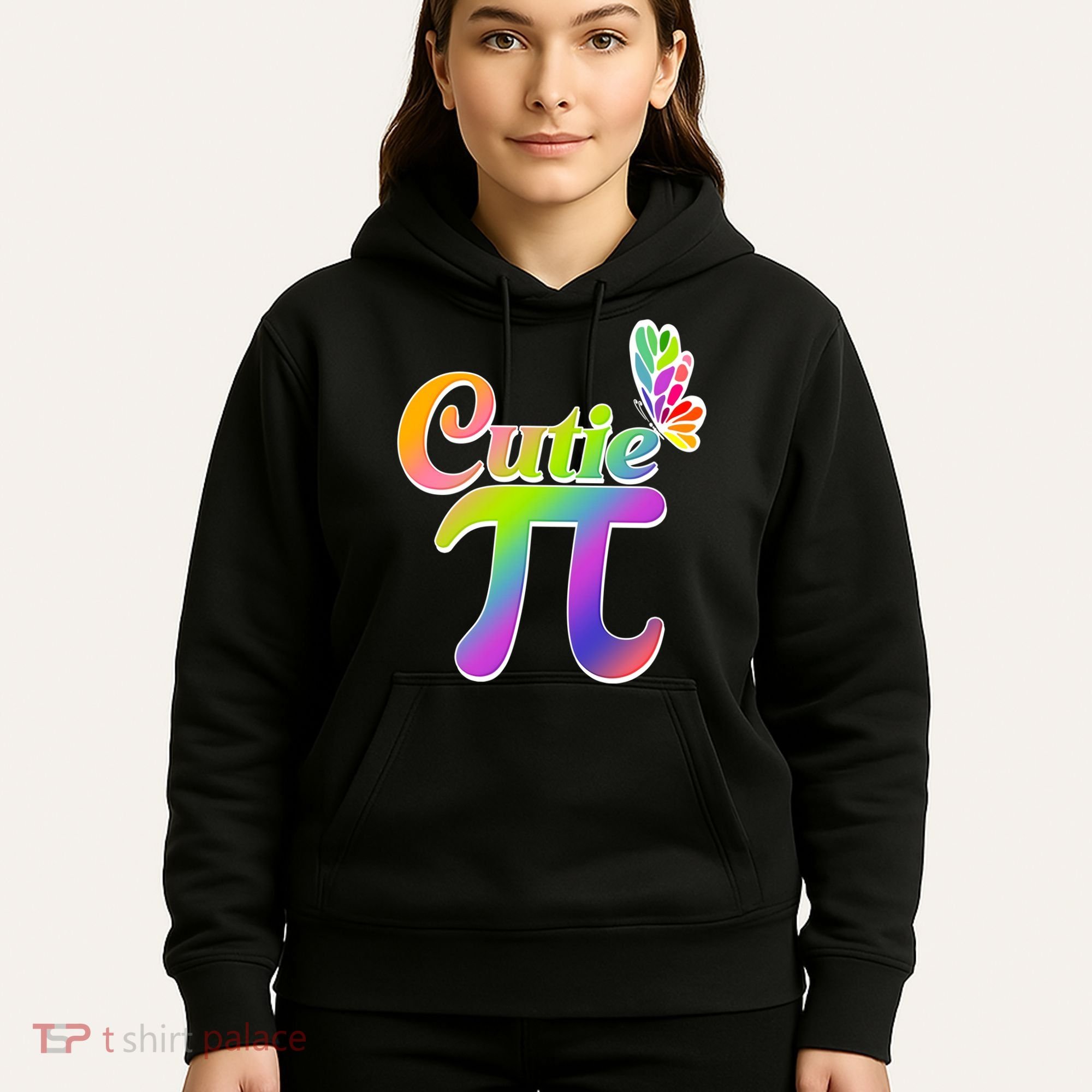 Cute Pi Day 314 Rainbow Butterfly Cutie Pi Hoodie