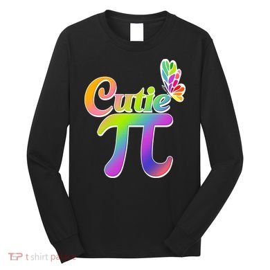 Cute Pi Day 314 Rainbow Butterfly Cutie Pi Long Sleeve Shirt