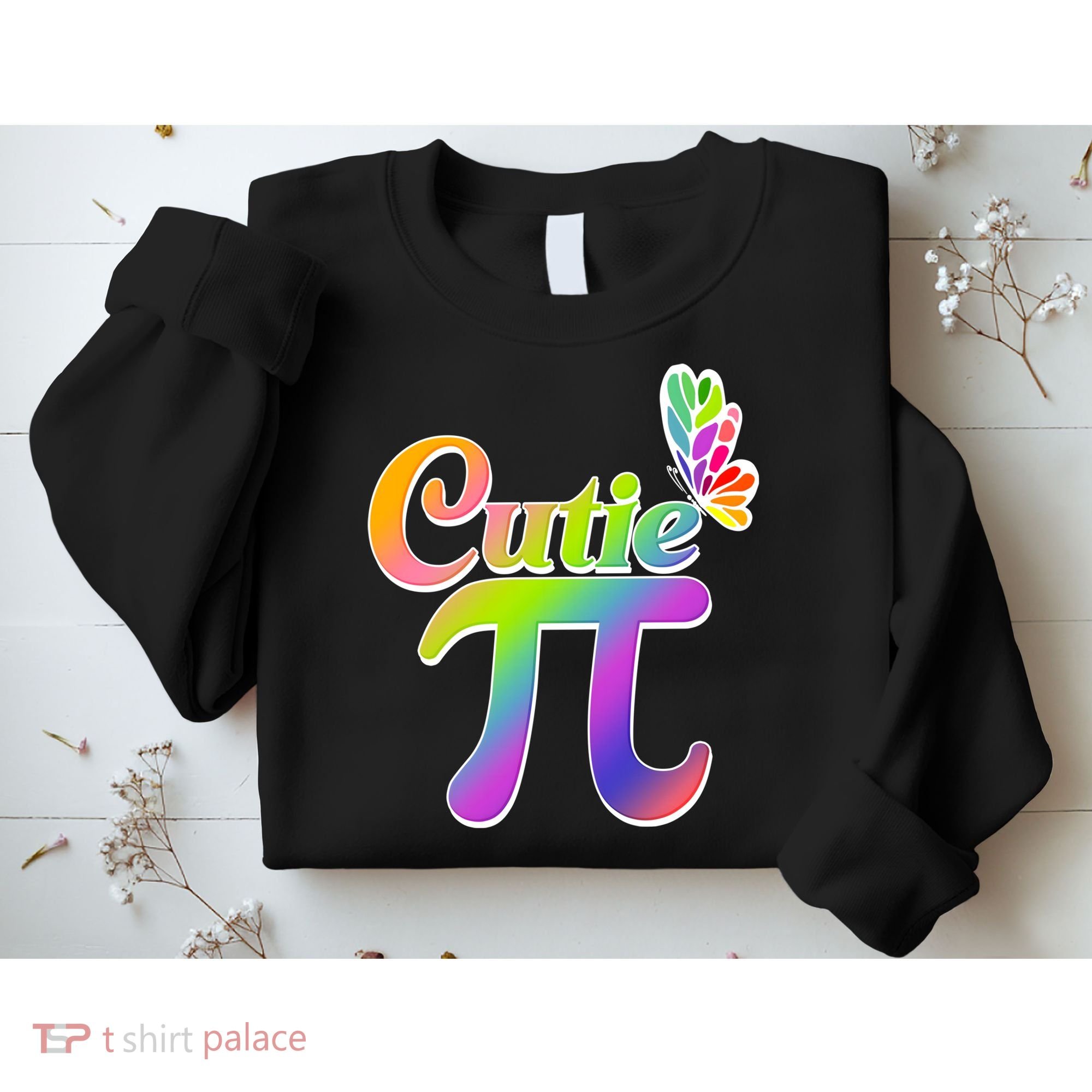 Cute Pi Day 314 Rainbow Butterfly Cutie Pi Sweatshirt