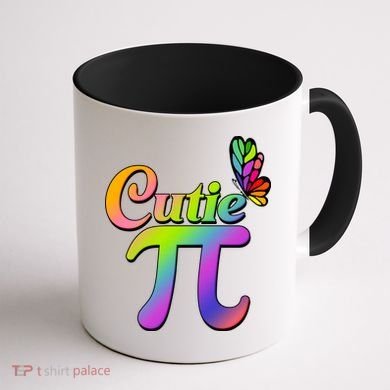 Cute Pi Day 314 Rainbow Butterfly Cutie Pi Coffee Mug back