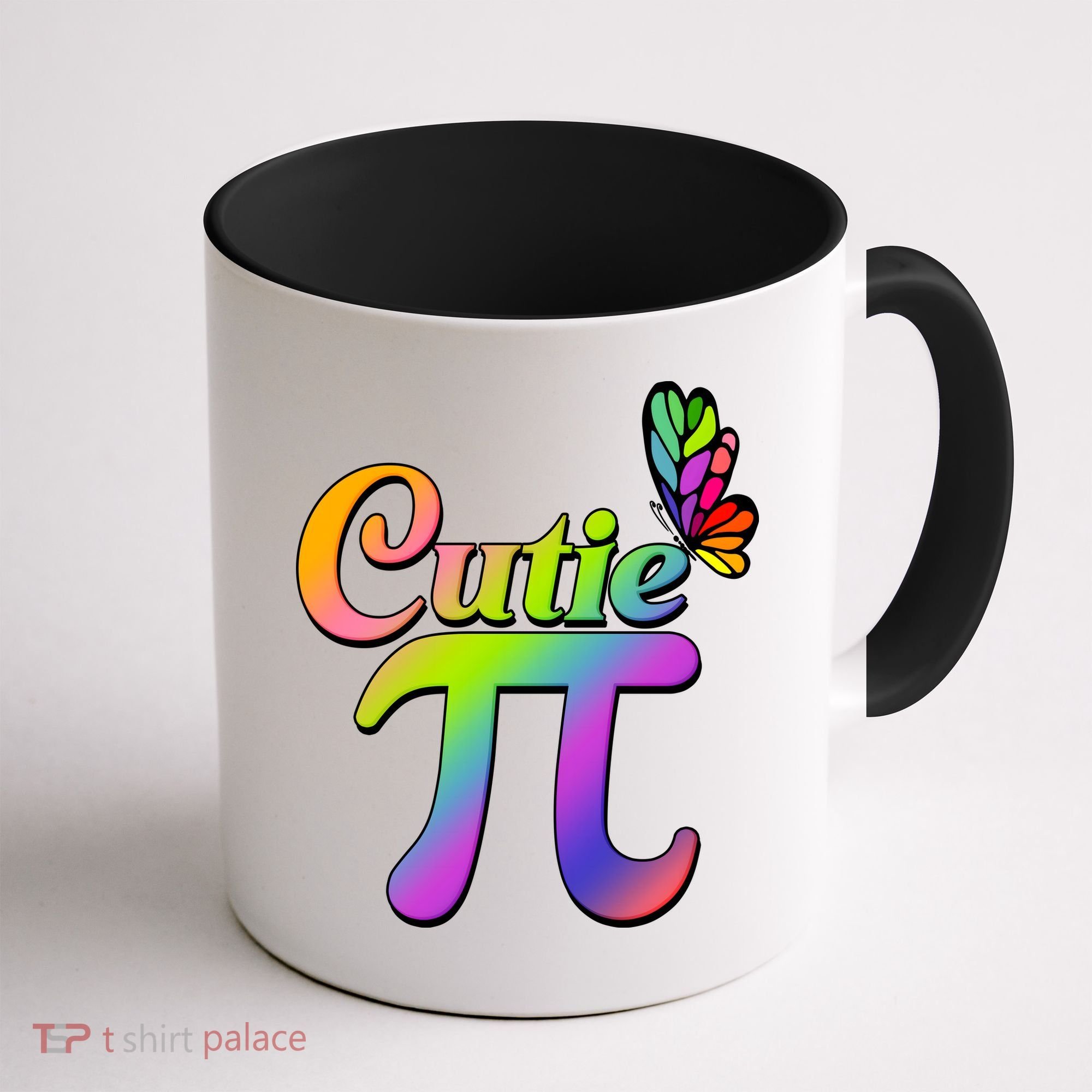 Cute Pi Day 314 Rainbow Butterfly Cutie Pi Coffee Mug